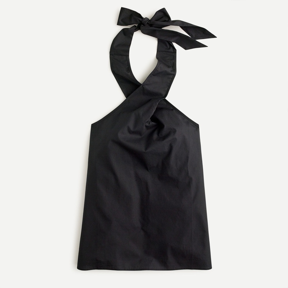 J.Crew Small Cotton Poplin Halter Going Out Top